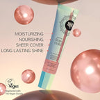 Rosee Lip Gloss Vegan & Cruelty Free Treatment, Professional Make up, Long Lasting Glossy with Shea Butter, Moisturize, Protect & Smooth, High Shine, Non-Sticky (f. Sparkling Rose Gold, 0.5)