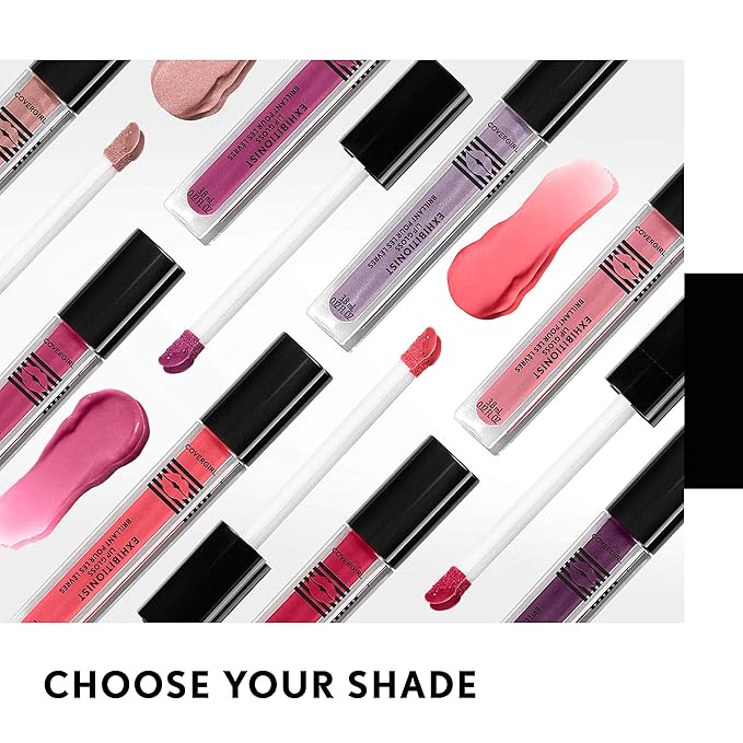 COVERGIRL Exhibitionist Lip Gloss, Short Change, High-Glossy, Cream, 0.99 Fl Oz, Shiny Pink Lip Gloss, Moisturizing Lip Gloss, Intense Hydration, Vibrant, Luscious