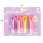 EXPRESSIONS 8pc Lip Gloss Set - Flavored Squeeze Tube Lip Glosses Value Pack, Daisy Lip Gloss in Assorted Fruity Flavors