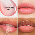 REVLON Super Lustrous Glimmer Lip Oil, Moisturizing & Tinted, Shiny Finish, Made with Plant-Based Squalane, 001 Candy Hearts, 0.13 fl oz