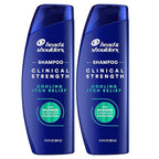 Head & Shoulders Clinical Strength Dandruff Shampoo, Selenium Sulfide Dandruff Defense, Intensive Itch Relief, Seborrheic Dermatitis Relief, Cooling Menthol, 13.5 Fl Oz Each, 2 Pack