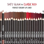 KISS New York Professional Slim Lip Pencil, Creamy Soft Lip Liner, Smooth Long-Lasting Rich Lip Color, Natural Lip Makeup, Water-Resistant Lip Crayon (Nude)