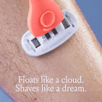 Billie Razors for Women Shave Kit – Women’s Razor + 4 x 5-Blade Razor Refills + Magnetic Holder – Coral