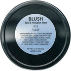 Tulip Deep with Tints of Coral Red Purple Magenta Blush Pressed Cheek Blush Color Contour Powder, Talc & Paraben Free, 4 Grams, No Animal Testing & Cruelty Free