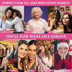 Makeup Set for Women Full Kit - 32 Colors Makeup Palette,5pcs Brushes Set, Mascara & Stamp Liquid Eyeliner, Eyebrow Pen, 2pcs Matte Liquid Lipsticks, 2 Powder Puff, 1 Cosmetic Bag Makeup Gift Set