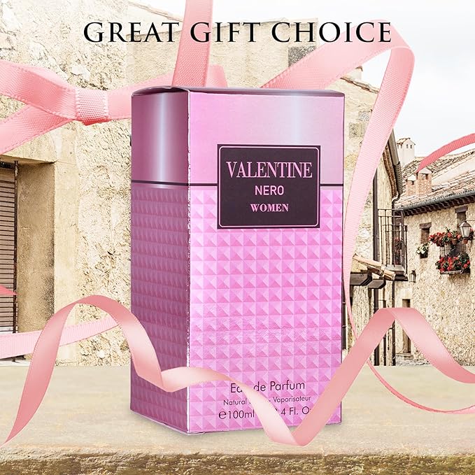 URBAN COLLECTION Valentine for Women Eau De Parfum - Amber Floral Jasmine, Bourbon Vanilla & Woods Oriental-Floral Fragrance with a Modern Twist Elegant 100ml Bottle Packed in Paper Box