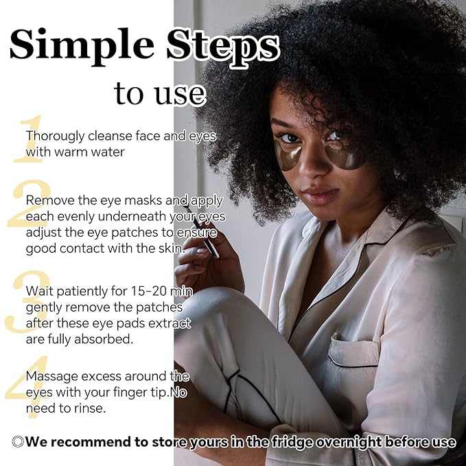 Under Eye Mask Moisturizing Eye Mask Patches,60PCS Eye Treatment Mask Cooling Under Eye Pads for Brightening Repairing and Refreshing Your Skin Under Eye Mask, Beauty Skin Care Gift (black)