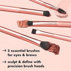 e.l.f. Ultimate Eyes 5 Piece Brush Collection, Makeup Brushes For Eyeliner, Eyeshadow, Brows & more, Vegan & Cruelty-Free