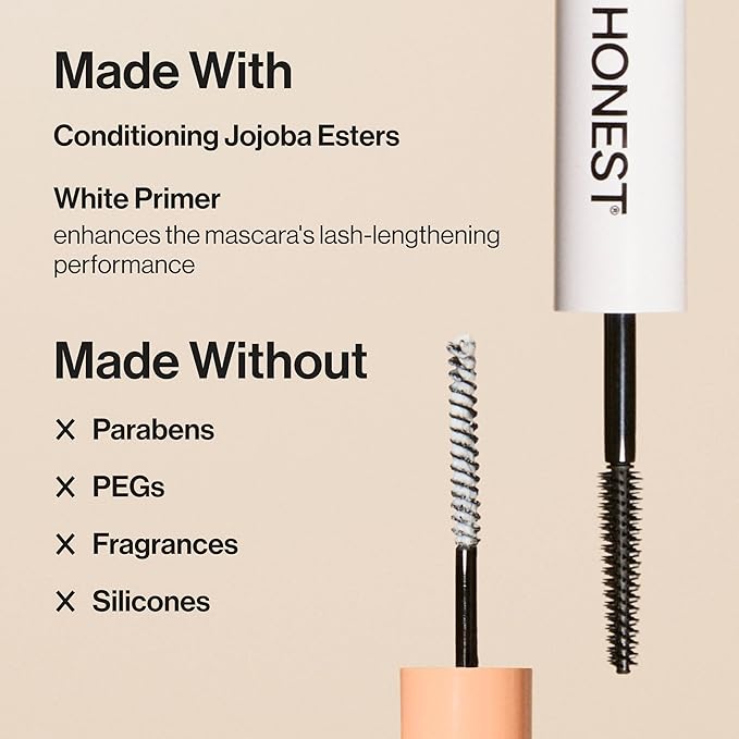 Honest Beauty 2-in-1 Extreme Length Mascara + Lash Primer 3-Pack | EWG Verified + Cruelty Free | 0.27 fl oz each (pack of 3)