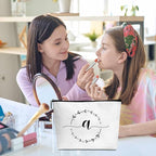 Monogram makeup bag letter toiletry