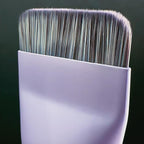 Makeup Brush Set - Flat Foundation Brush, Blender Sponge, Face Spatula, Puff & Heart-Shaped Mixing Palette with Leather Case – Complete Face Makeup Tool Kit for Blending, Foundation & Application