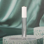 COSIDEA 10pcs Empty Round 4ml 0.13oz lip gloss tubes with soft silicon tip wand Gold white lid Lipgloss tube containers for lip oil packing