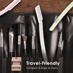 Biodegradable Wheat Straw Disposable Razors for Women – 12 Pack, Single-Color, Safety Cap – Facial & Eyebrow Razors for Unwanted Hair, Beauty Tools & Accessories(Brown)