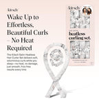 Kitsch Satin Heatless Hair Curler Set - Heatless Curls Overnight, Hair Rollers for Soft Curls & Frizz-Free Styling, No Heat Curlers To Sleep in, Curling Rod Headband with 2 Scrunchies - Marble