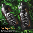 Biotin Shampoo and Conditioner Set with Keratin - Sulfate-Free Advanced Anti-Thinning, Hair Growth Shampoo and Conditioner Combo Repair Formula - with DHT Blockers, for Men & Women - 16 fl oz each