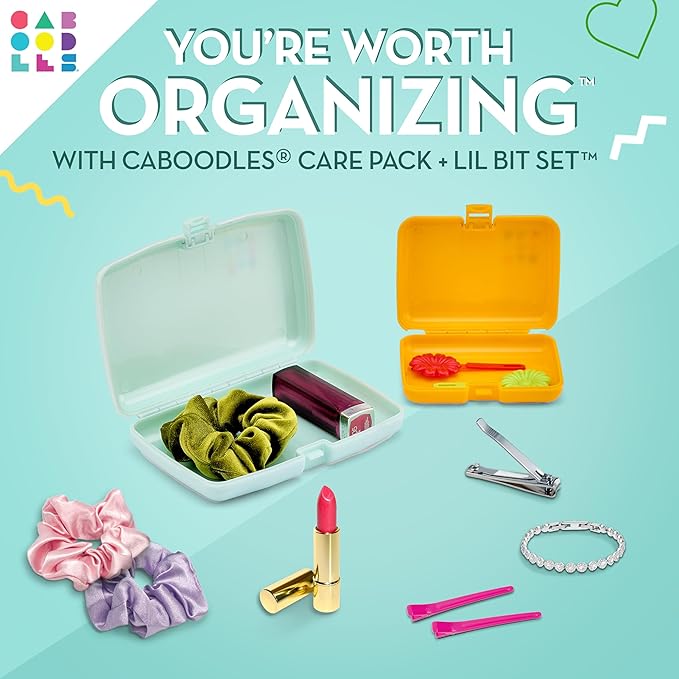 Caboodles Women's Care Pack + Lil Bit Set, Mustard+Mint, Small