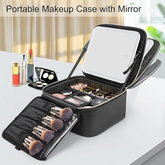Relavel travel makeup bag with