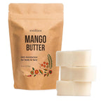 Raw Mango Butter - 100% Natural Skin and Hair Moisturizer - Use with Shea in DIY Whipped Body Butter, Mango Body Lotion, Lip Gloss and Soap Making, 8 oz Block
