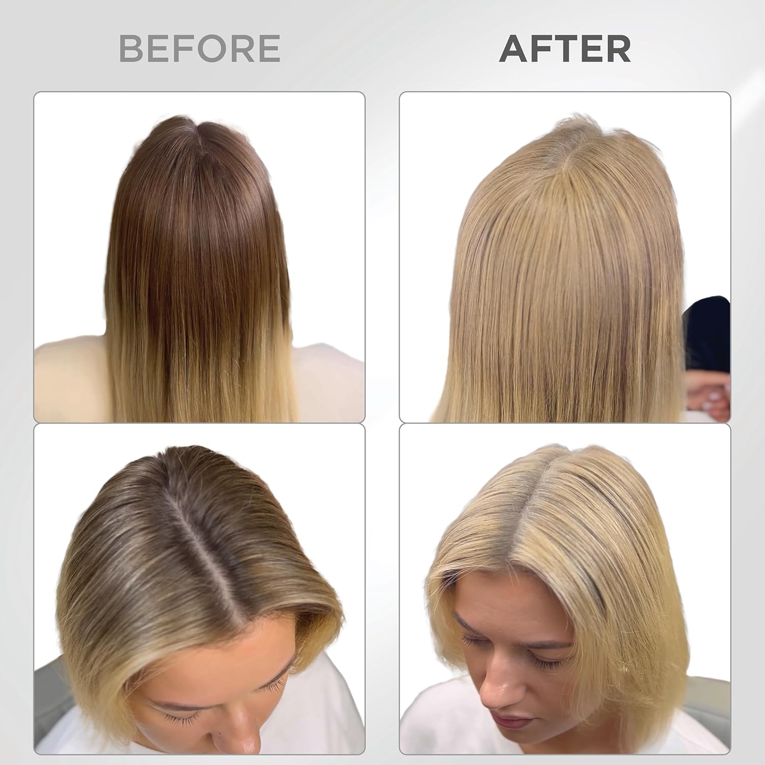 THICK FIBER Root Touch Up Concealer - Hairline Powder for Thinning Hair, Water & Sweat Resistant Hair Loss Cover Up Set with Brush (Light Blonde)