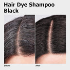 Hair Dye Shampoo, Gray Hair Coverage Dye Shampoo, Hair Color Shampoo for All Hair Types, Champu Para Canas, Suitable for Home and Salon (Black)