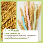 Paris Women Facial Eco Razors - 3 pcs per pack - Wheat Straw Eyebrow Razors - Multipurpose Facial Body Hair Peach Fuzz Removal Trimmer Shaver - Dermaplaning Tool - Protective Safety Cover