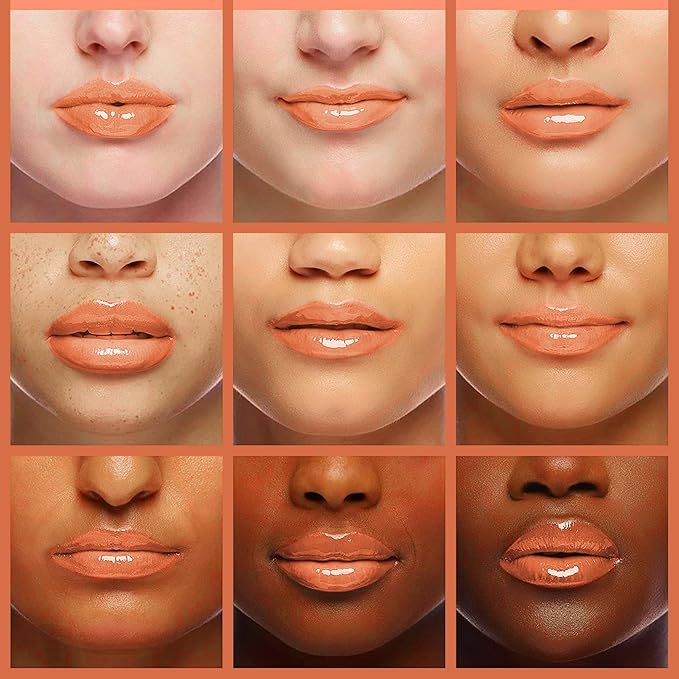 Lip Oil, Hydrating Lip Gloss Tinted Lip Balm Transparent Lip Care, Big Brush Head Glitter Shine, Long Lasting Nourishing Non-sticky Fresh Texture