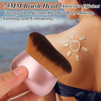 75MM Extra Large Self Tanner Kabuki Makeup Brush – Ultra Soft Dense Vegan Bristles for Body Makeup, Bronzer & Foundation–Applies Tanning Mousse, Lotion & Self Tanner–Rose Gold, Wet & Dry