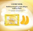 Under Eye Patches (20 Pairs) - Golden Eye Mask with Amino Acid & Collagen, Cooling Eye Care for Wrinkles, Puffy Eyes & Dark Circles, Skincare Treatment for Men & Women