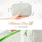 Soidram floral makeup bag quilted