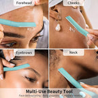 Face Razors for Women, Dermaplane Razor for Women Face, Eyebrow Razor, Facial Razors, Dermaplaning Tool, Gentle Skin Exfoliation Microblades for Sensitive Skin, Peach Fuzz Remover, 10 Count (Tidal)