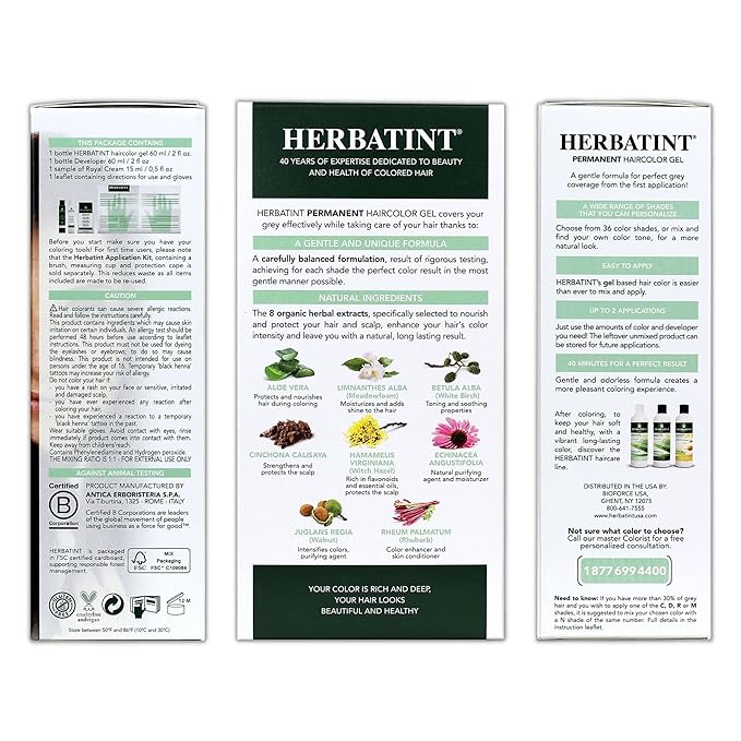 Herbatint Permanent Haircolor Gel, 5M
