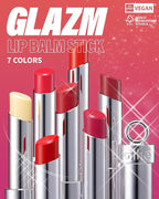 ATHE Glazm Lipbalm Stick - Vegan Glow Korean Lip Balm - Plumping, Volumizing & Highly Pigmented Lipstick - Soft Melting, Buildable Formula - Plant-Derived, Cruelty-Free, 0.12oz. (01 Pic Me)