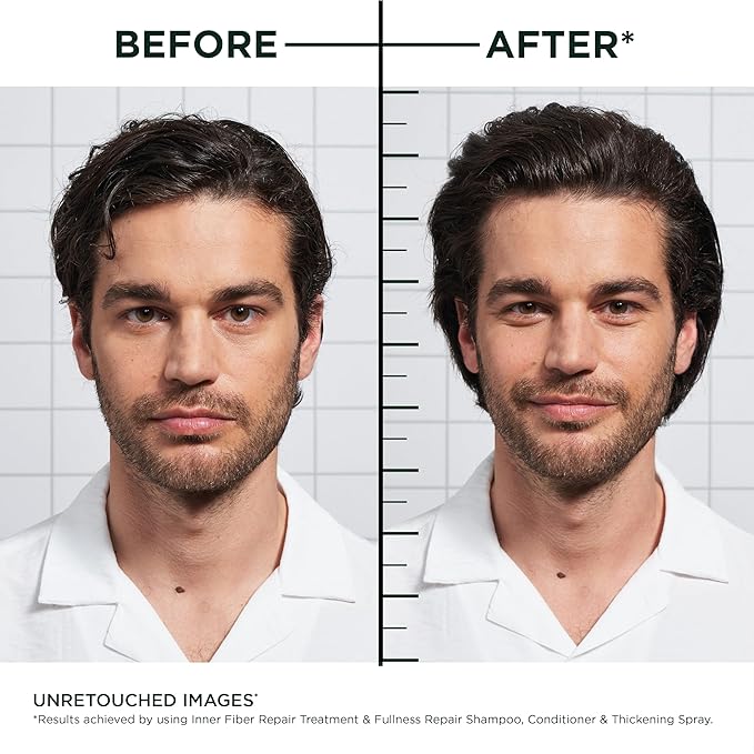 Garnier Fructis Hair Filler Fullness Repair Shampoo, Volumizing Shampoo with Polypeptides and Hair Repair Complex for Thin, Weak Split Ends, 10.1 Fl Oz