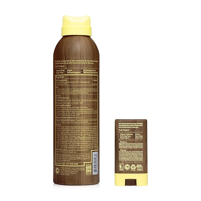 Sun Bum Sun Bum Original Spf 30 Sunscreen Spray and Face Stick vegan and Reef Friendly (octinoxate & Oxybenzone Free) Broad Spectrum Moisturizing Uva/uvb Sunscreen With Vitamin E