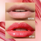 Hydrating Glow Lip Oil Gloss, High Pigment Red Lip