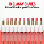 REVLON Super Lustrous Glass Shine Balm, Hydrating Tinted Lipstick, Sheer, Glossy Shiny Finish, 005 Glossed Up Rose, 0.11 oz