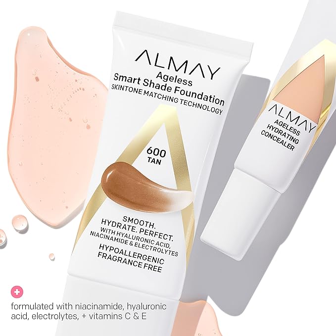 Almay Anti-Aging Concealer, Face Makeup with Hyaluronic Acid, of 2)