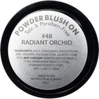 Radiant Orchid Purple Lavender Violet Princess Pink Vegan Blush Pressed Cheek Color Powder, Talc & Paraben Free, No Animal Testing & Cruelty Free