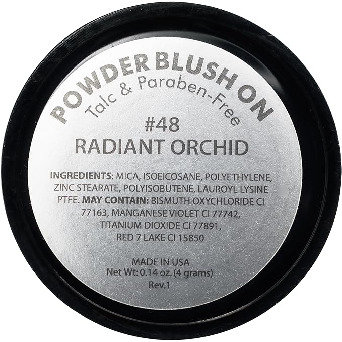 Radiant Orchid Purple Lavender Violet Princess Pink Vegan Blush Pressed Cheek Color Powder, Talc & Paraben Free, No Animal Testing & Cruelty Free