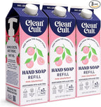 Cleancult Liquid Hand Soap Refill - Pink Grapefruit- Moisturizes Dry & Sensitive Skin - Made with Aloe Vera & Essential Oils - Eco Friendly - Paper-Based Packaging - 32 oz/3 Pack