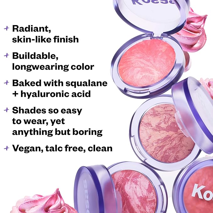 Kosas Blush is Life –Talc-Free Dimensional Blush Baked with Squalane & Hyaluronic Acid – Long Wear, Safe for Sensitive Skin- Dreamland