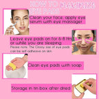 CCbeauty Reusable Under Eye Patches + Eye Cream Applicator Value Set | 100% Silicone Eye Gel Pads | Boost Hydration | Minimize Fine Lines + Wrinkles + Dark Circles | Storage Tin Included | Mango