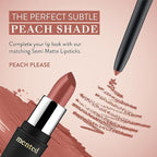 Mented Cosmetics Lip Liner for Women, Dark Brown Lipliner Lip Pencil, Waterproof Lipliner, Vegan + Cruelty Free Makeup, Peach