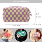Pazimiik checkered makeup bag for