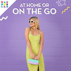 Caboodles Pretty in Petite Makeup Box, Hard Plastic Organizer Box, 2 Swivel Trays, Fashion Mirror, Secure Latch for Safe Travel