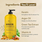 Botanic Hearth Keratin Shampoo | With Argan Oil, Collagen & Biotin | Best For Dry Damaged, Fizzy & Color Treated Hair | Hair Thickening & Sulfate Free | 16 Fl Oz (Pack Of 1)