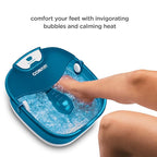 Conair Pedicure Foot Spa Bath with Heat reaching 104 Degrees, Massaging Foot Rollers, Soothing Bubbles, Pumice Stone and Nail Brush Included