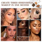 Matte Light Bronzer Palette,Perfect Finish Hd Powder,Professional Bronzering contouring Makeup Pallet,Highly Pigments and Long Lasting For Fair Face Tone,Cruelty-Free
