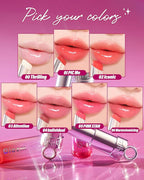 ATHE Glazm Lipbalm Stick - Vegan Glow Korean Lip Balm - Plumping, Volumizing & Highly Pigmented Lipstick - Soft Melting, Buildable Formula - Plant-Derived, Cruelty-Free, 0.12oz. (03 Attention)