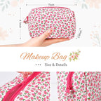 Soidram pink makeup bag floral
